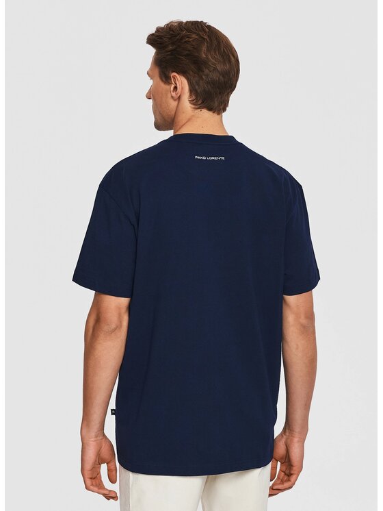 Pako Lorente Pako Lorente T-Shirt P26SF-TT-003 Granatowy Oversize