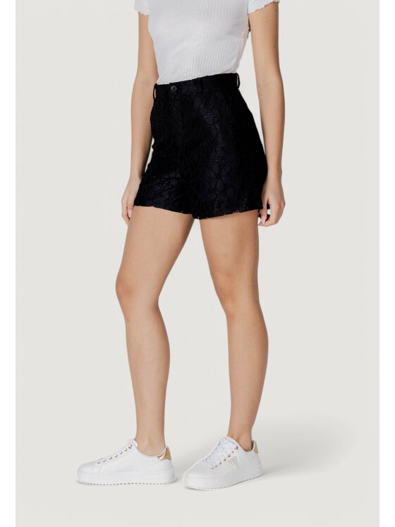 Desigual Desigual Σορτς SHORT_LACE Μαύρο Short Fit