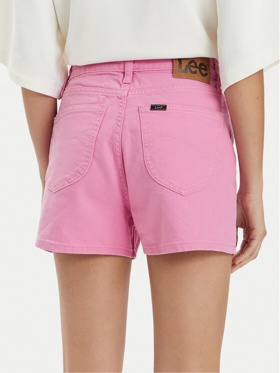 Lee Lee Szorty jeansowe Carol 112350053 Różowy Regular Fit