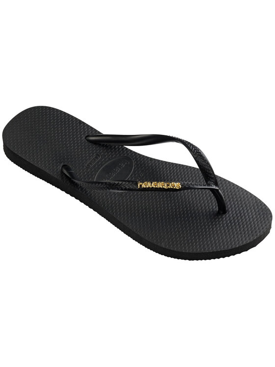 Havaianas Havaianas Σαγιονάρες HAVAIANAS Infradito Donna Hav. Slim Logo Metallic 4119875.1924 Nero Μαύρο