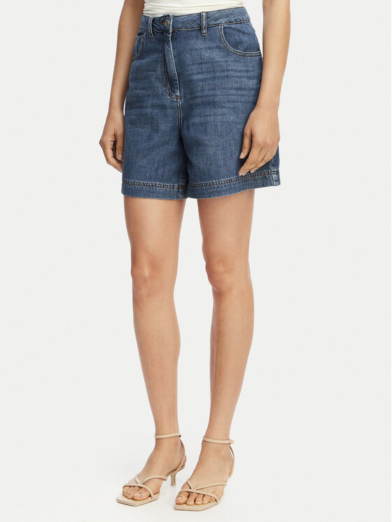 French Connection Pantaloni scurți de blugi 79FZG Albastru Boyfriend Fit