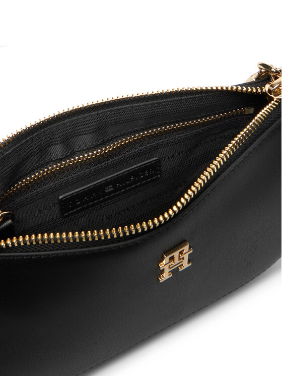 Tommy Hilfiger Tommy Hilfiger Ročna torba Th Glam Mini Chain Crossover AW0AW18142 Črna