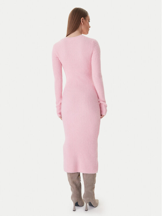 Patrizia Pepe Patrizia Pepe Плетена рокля 2A2996 K294 Розов Regular Fit
