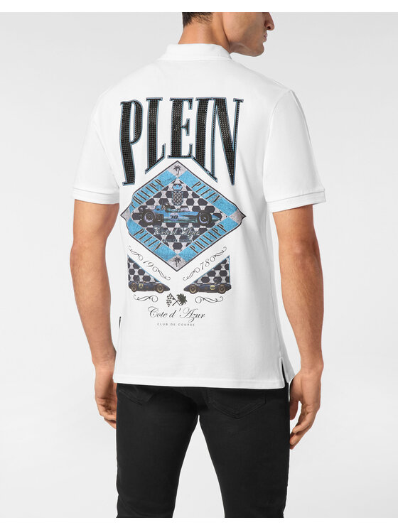 PHILIPP PLEIN PHILIPP PLEIN Polo 24939 Biały Slim Fit