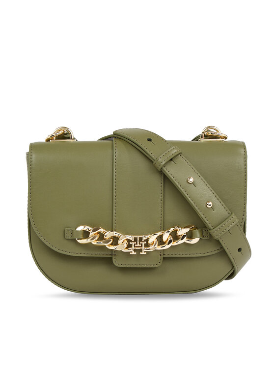 Geantă Tommy Hilfiger Th Luxe Crossover AW0AW15604 Verde