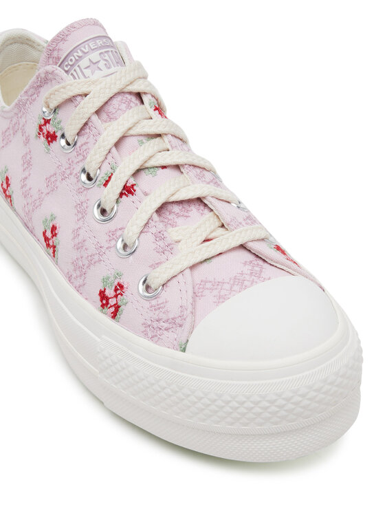 Converse Converse Trampki Chuck Taylor All Star Lift Platform Rose Cross Stitch A13660C Różowy