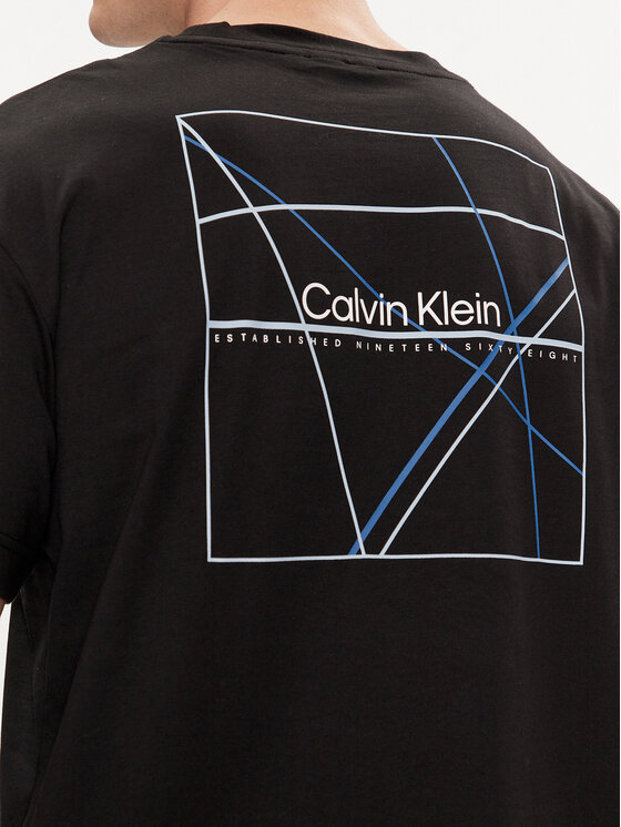 Calvin Klein Calvin Klein T-shirt Linear Back Logo K10K112486 Crna Regular Fit