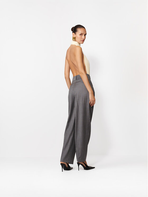 La Mania La Mania Společenské kalhoty DIDION Šedá Basic Fit