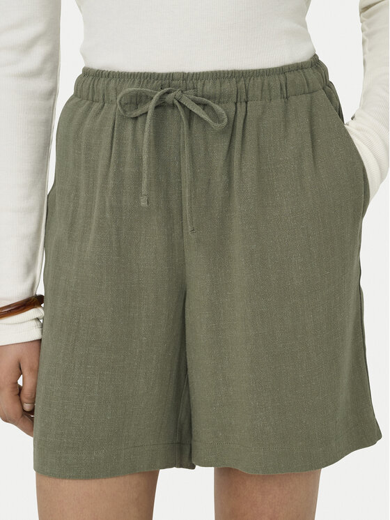 ONLY ONLY Kratke hlače iz tkanine Siesta 15333032 Zelena Loose Fit
