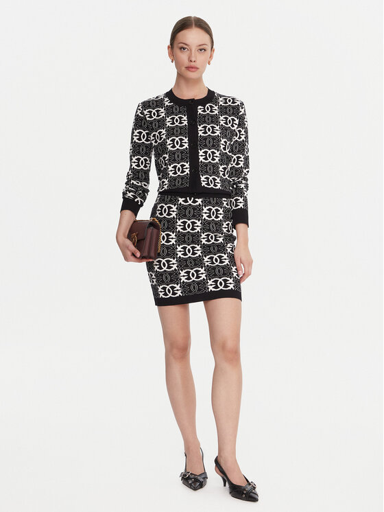 PINKO PINKO Kardiganas Found Someone 106043 A2YD Juoda Regular Fit