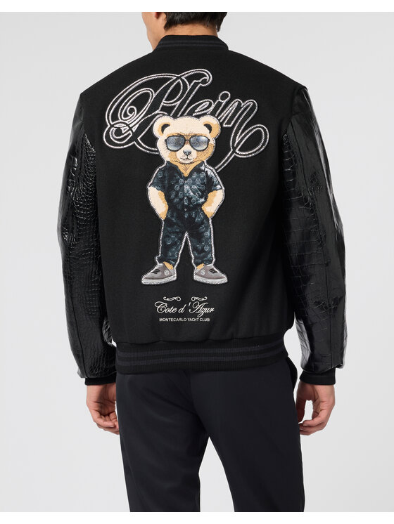 PHILIPP PLEIN PHILIPP PLEIN Kurtka bomber 29074 Czarny Regular Fit