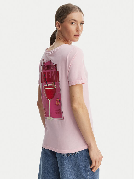 ONLY ONLY Футболка Kita 15291465 Рожевий Regular Fit