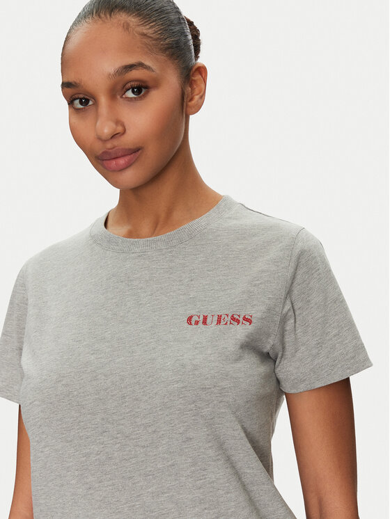 Guess Guess Тишърт W5RI04 I3Z14 Сив Regular Fit