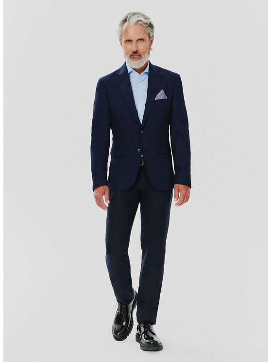 Pako Lorente Pako Lorente Marynarka P24SF-3X-017 Granatowy Slim Fit