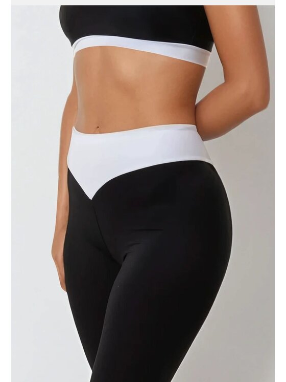Flavia Valentini Flavia Valentini Legginsy 313 Złoto bicolour Compression Fit