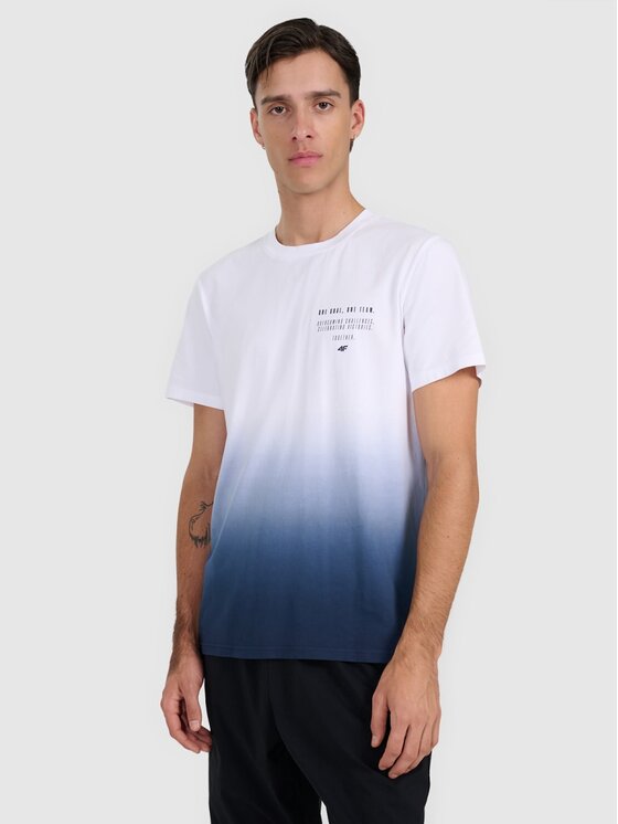 4F Męski T-Shirt, rozmiar XXL, Granatowy, 4FRAW25TTSHM3226-31S