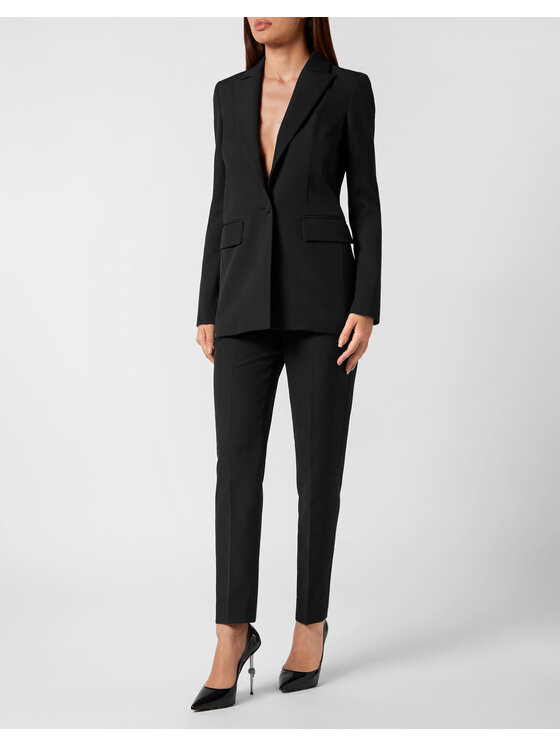 PHILIPP PLEIN PHILIPP PLEIN Marynarka 6789 Czarny Loose Fit