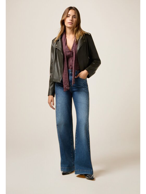 Oltre Oltre Giacca in similpelle R330R002274N035 Verde Regular Fit