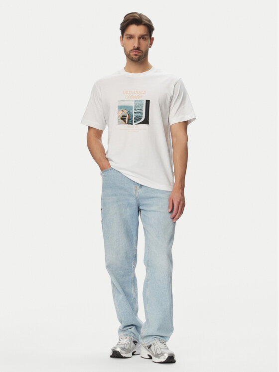 Jack & Jones Jack & Jones T-Shirt Norrebro Photo 12291022 Biały Regular Fit