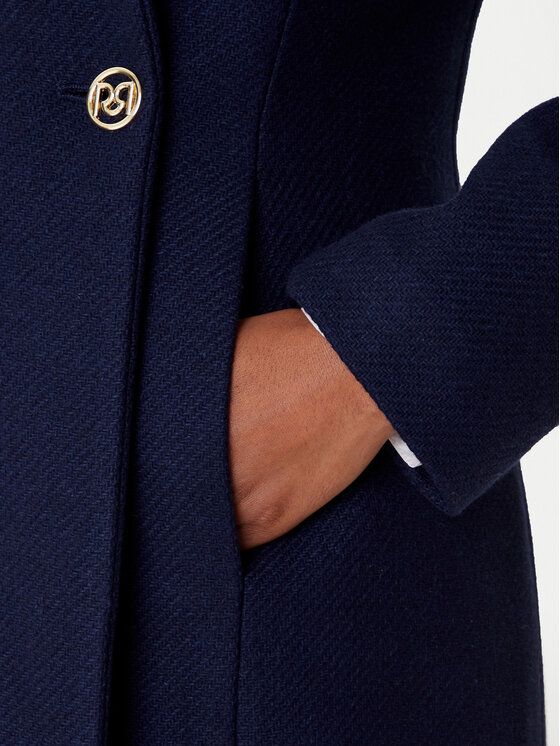 Rinascimento Rinascimento Cappotto di lana CFC0126218003 Blu scuro Regular Fit