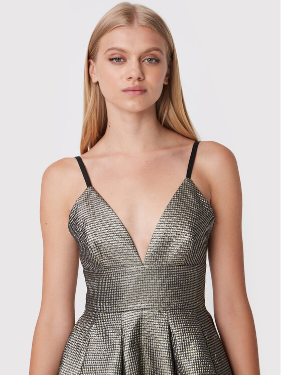 PINKO Pinko Sukienka koktajlowa Angelina 1G18F1 A04A Srebrny Slim Fit