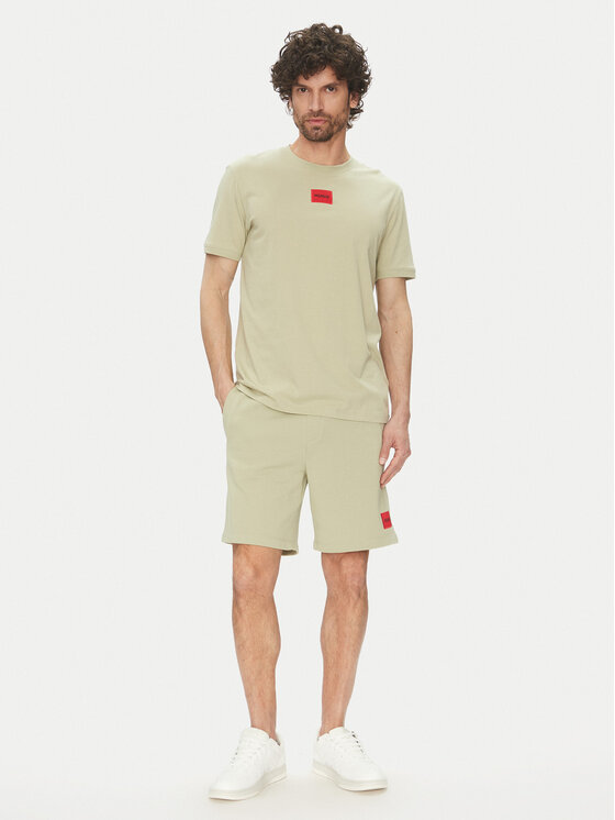 HUGO HUGO Tricou Diragolino212 50447978 Verde Regular Fit