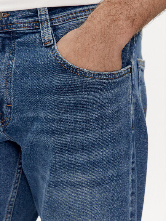 Mustang Mustang Jeansy Denver 1014878 Granatowy Straight Fit