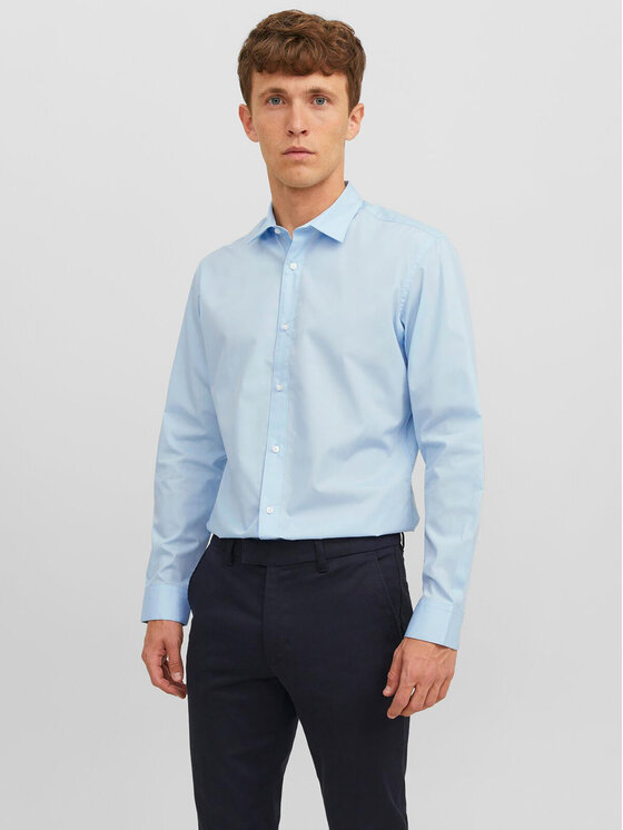 Jack & Jones Jack & Jones Cămașă 12187222 Albastru celest Slim Fit