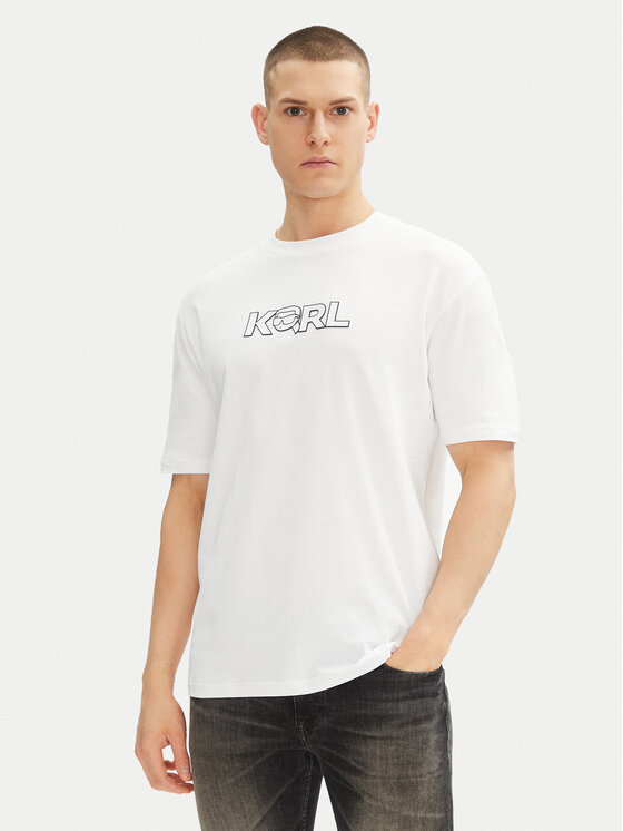 KARL LAGERFELD KARL LAGERFELD Tricou 755156 552235 Alb Regular Fit