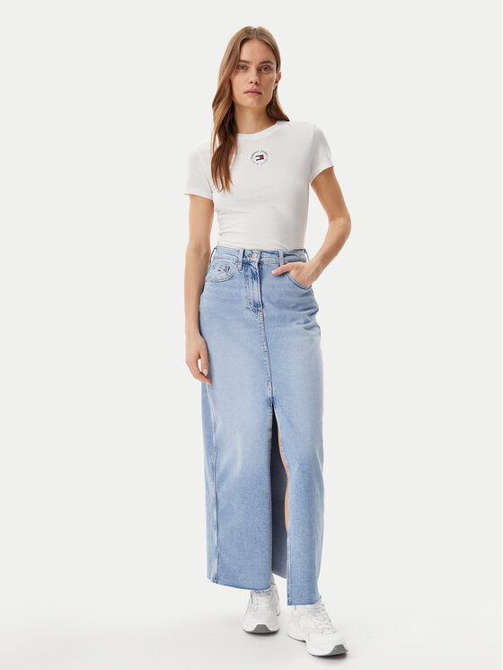 Tommy Jeans Tommy Jeans Tričko Essential DW0DW20316 Biela Slim Fit