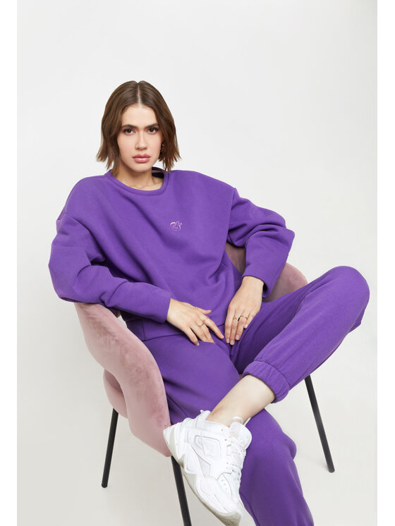 White Rvbbit White Rvbbit Spodnie dresowe premium Fioletowy Regular Fit