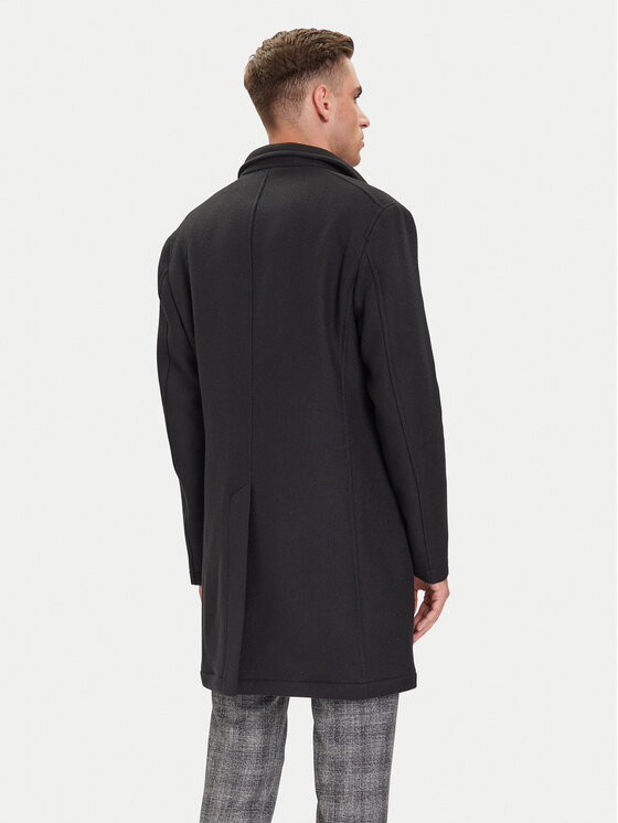 JOOP! JOOP! Vlnený kabát 17 JC-36Mikos 30048430 Čierna Regular Fit
