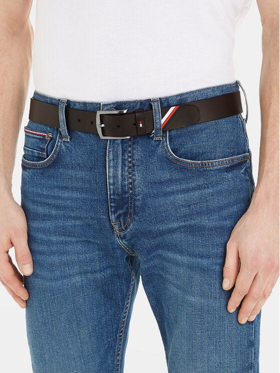 Tommy Hilfiger Tommy Hilfiger Pasek Męski Denton 3.5 Corporate AM0AM11467 Brązowy