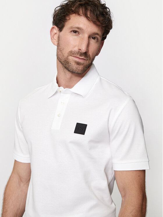 BOSS Boss Tricou polo Parlay 143 50515596 Alb Regular Fit