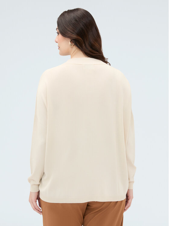 Fiorella Rubino Fiorella Rubino Sweter M248E002270N011 Kremowy A-Line Fit