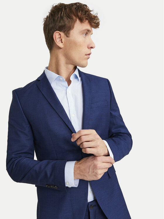 Jack & Jones Jack & Jones Marynarka Solaris 12141107 Niebieski Slim Fit