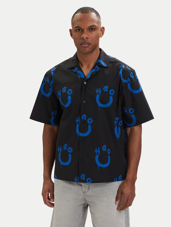 HUGO HUGO Camicia Eligino 50561691 Nero Relaxed Fit