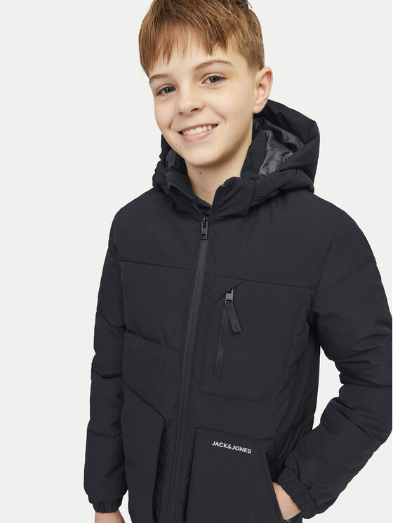 Jack&Jones Junior Jack&Jones Junior Μπουφάν χειμωνιάτικο Otto 12258547 Μαύρο Regular Fit
