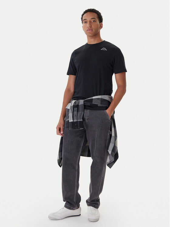 Kappa Kappa Комплект 3 тишърти Logo Sylvo 322562W Черен Regular Fit