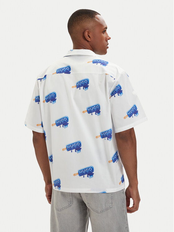 HUGO HUGO Hemd Eligino 50561691 Weiß Relaxed Fit