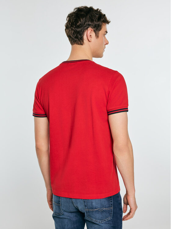 BIG STAR BIG STAR T-Shirt POLIAS Czerwony Basic Fit