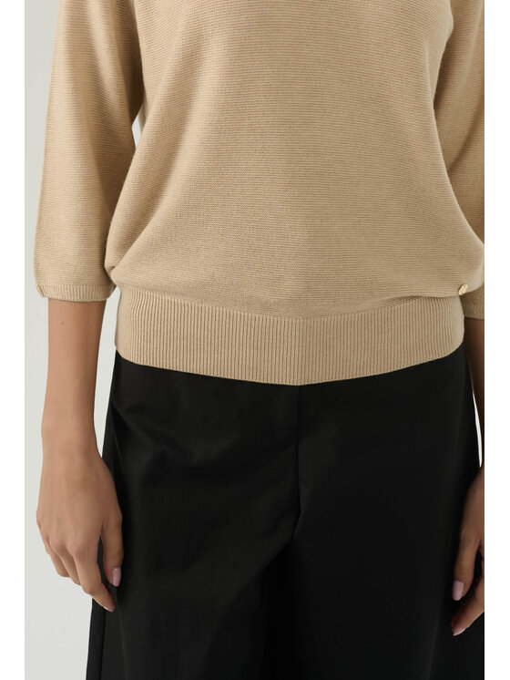 Femestage Femestage Sweter Femestage AB BASE SWE0880-015 Beżowy Regular Fit
