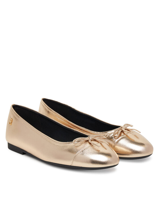 Tommy Hilfiger Tommy Hilfiger Balerinke Metallic Toe-Cap FW0FW08920 Zlatna
