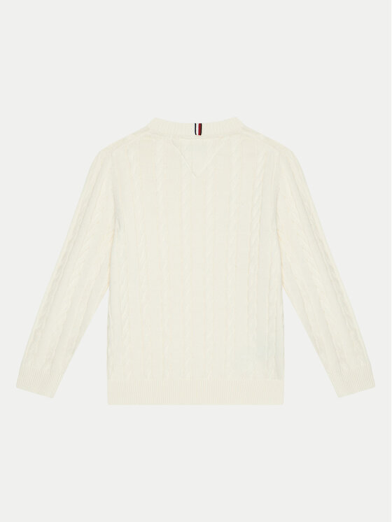 Tommy Hilfiger Tommy Hilfiger Džemper KB0KB09348 Écru Regular Fit