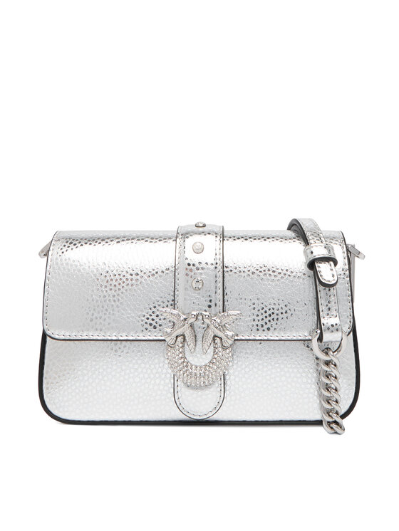 PINKO PINKO Handtasche Love One Slouchy Baby AI 25-26 PCPL 105353 A2WD Silberfarben