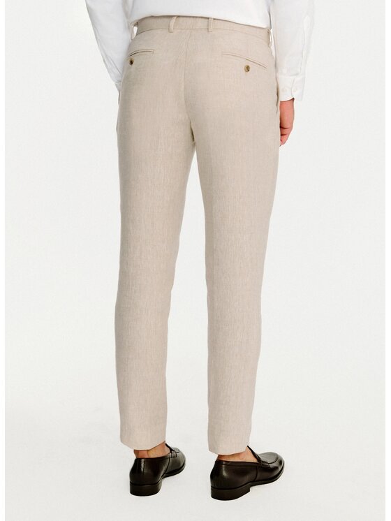 Pako Lorente Pako Lorente Spodnie garniturowe P26SP-6G-039 Beżowy Slim Fit