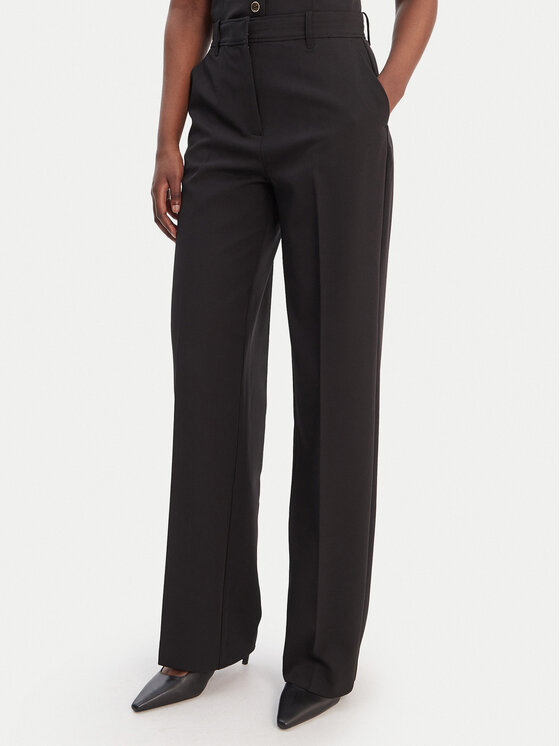 Guess Guess Bavlnené nohavice W6RB02 WH9Y2 Čierna Regular Fit