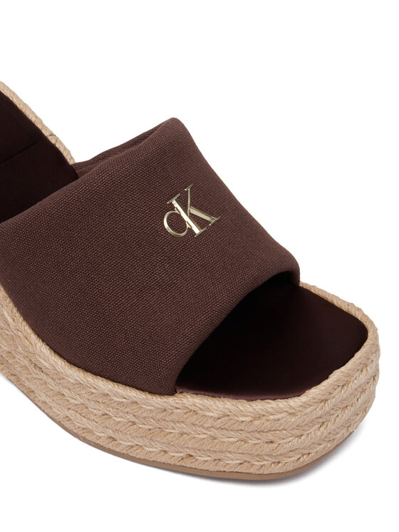 Calvin Klein Calvin Klein Espadrillas Wedge Espad 70 Canvas Mg HW0HW03282 Marrone