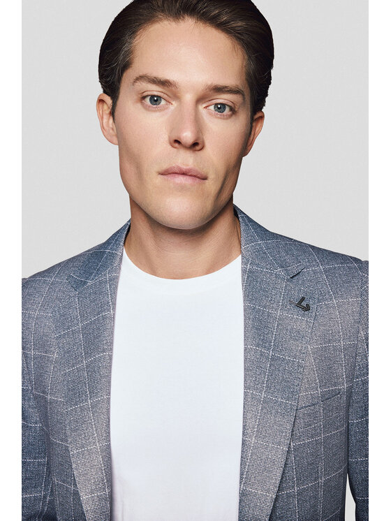 Lancerto Lancerto Marynarka Arborea MA131125000008 Szary Slim Fit