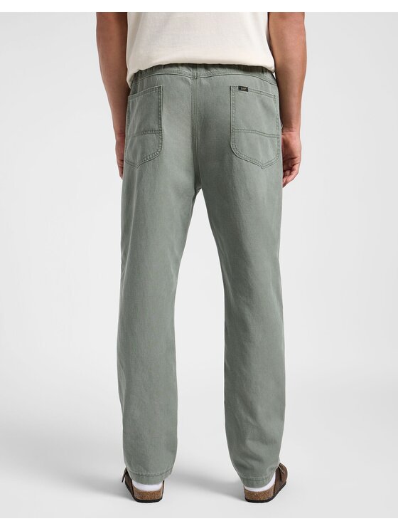 Lee Lee Jeansy UTILITY DRAWSTRING PANT Zielony Loose Fit